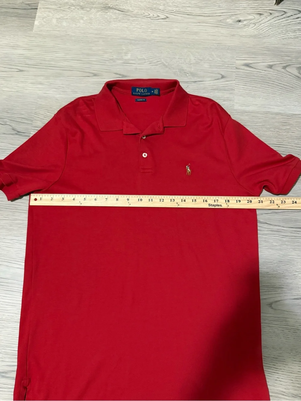 Men’s Ralph Lauren Red Short-Sleeve Polo Shirt size Medium